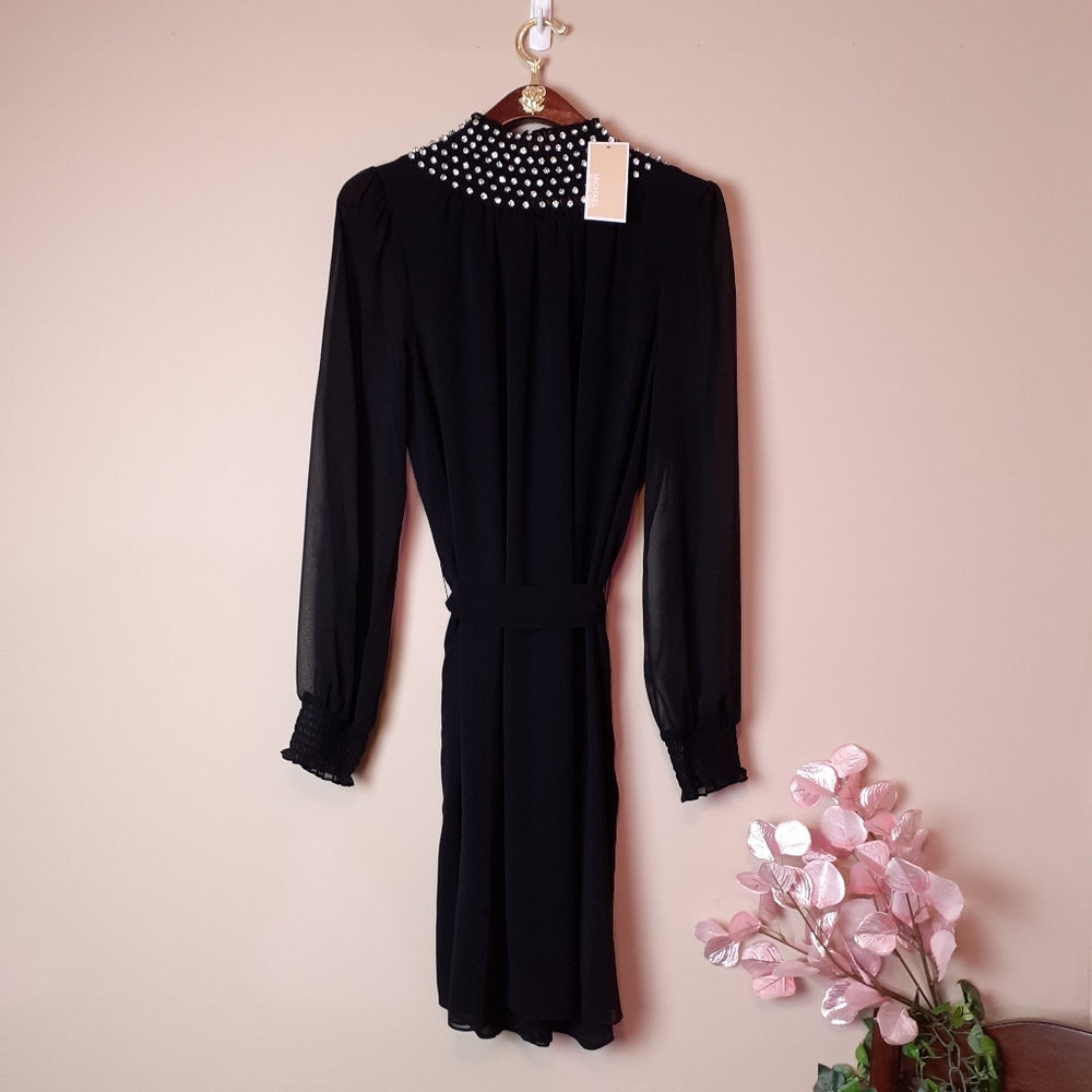 Michael Kors Rhinestone embellished smocked dress - Picture 2 of 15